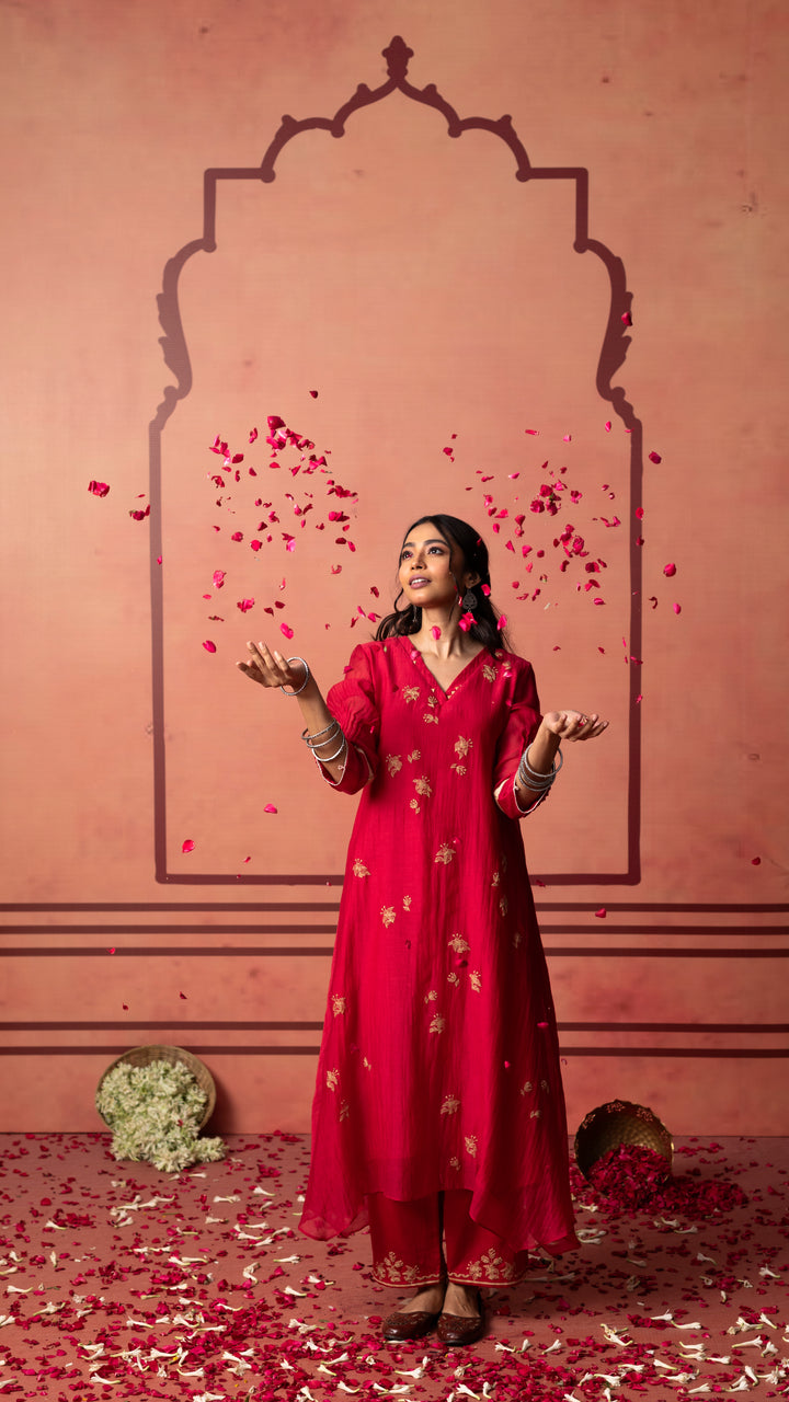 Niva Tunic Set (Red)
