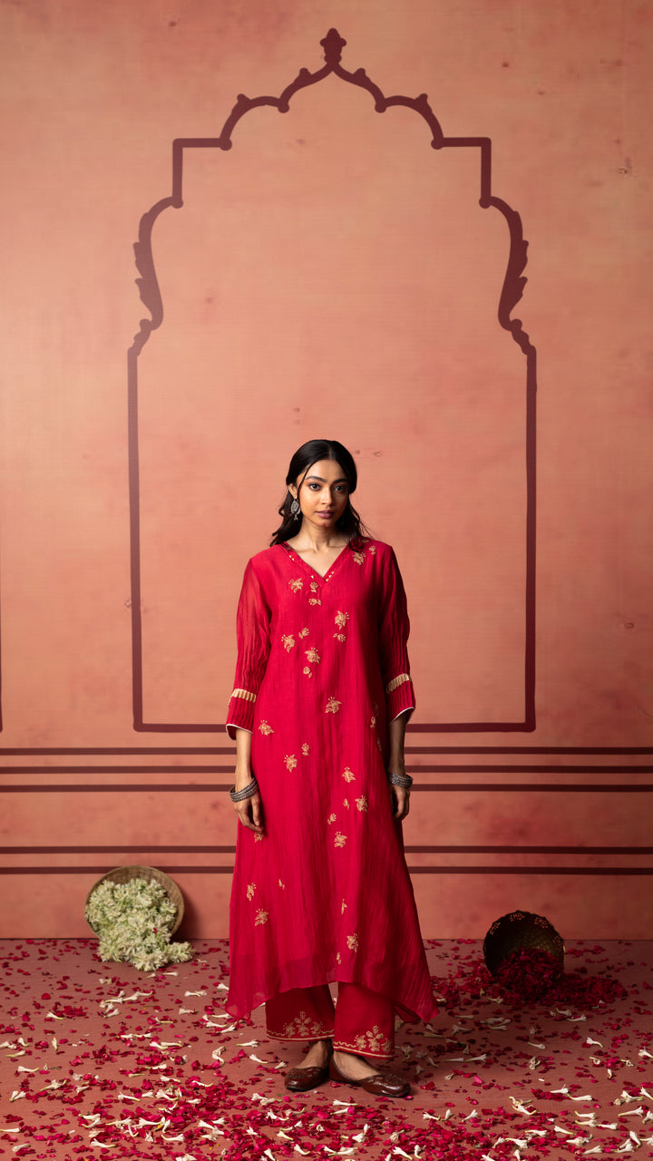 Niva Tunic Set (Red)