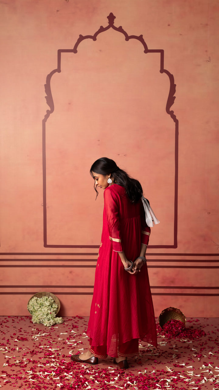 Niva Tunic Set (Red)