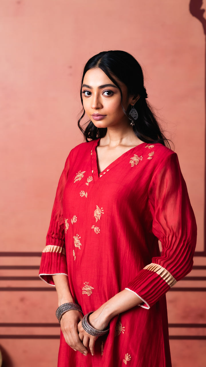 Niva Tunic Set (Red)