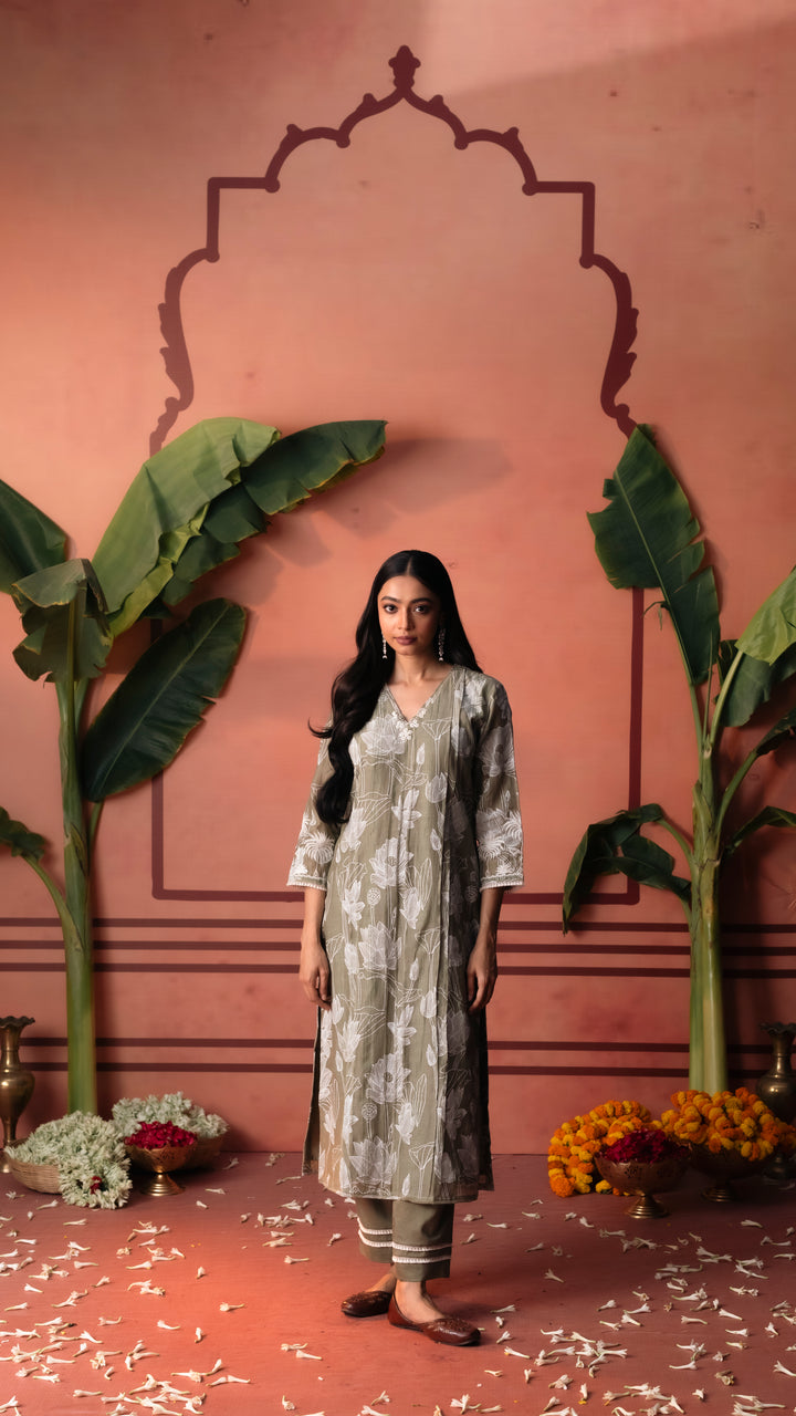 Seher Kurta Set (Green)