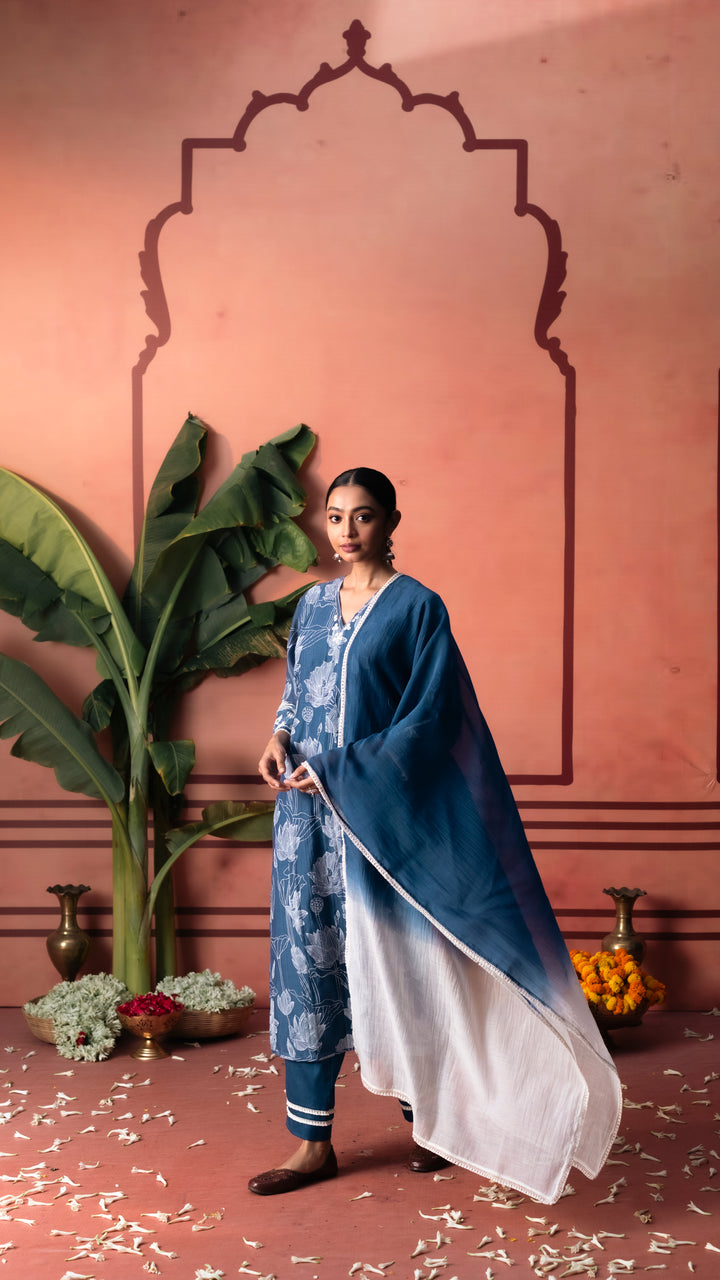 Seher Kurta Set (Blue)
