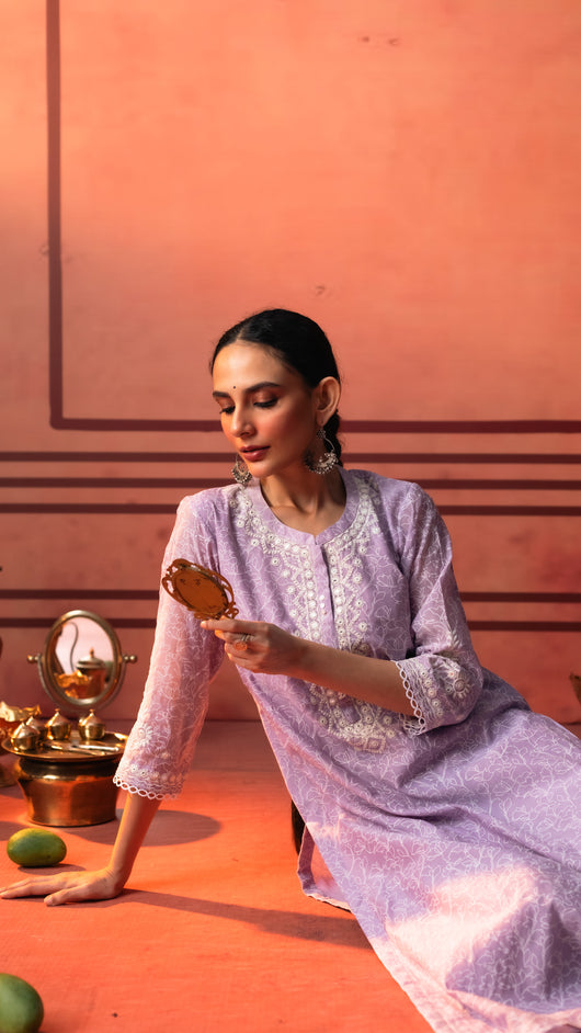 Kairi Kurta Set (Lavender)
