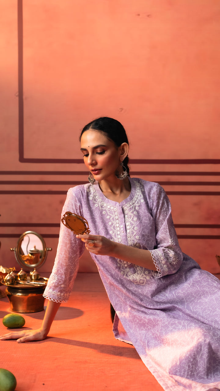 Kairi Kurta Set (Lavender)
