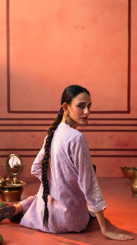 Kairi Kurta Set (Lavender)