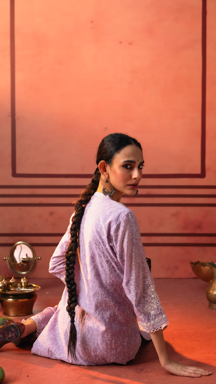 Kairi Kurta Set (Lavender)