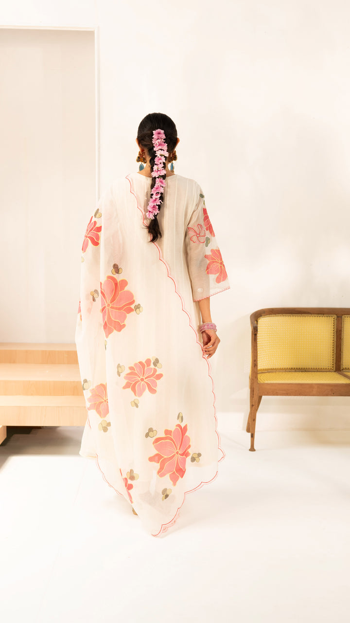 Zoya Anarkali Set (Off-White)