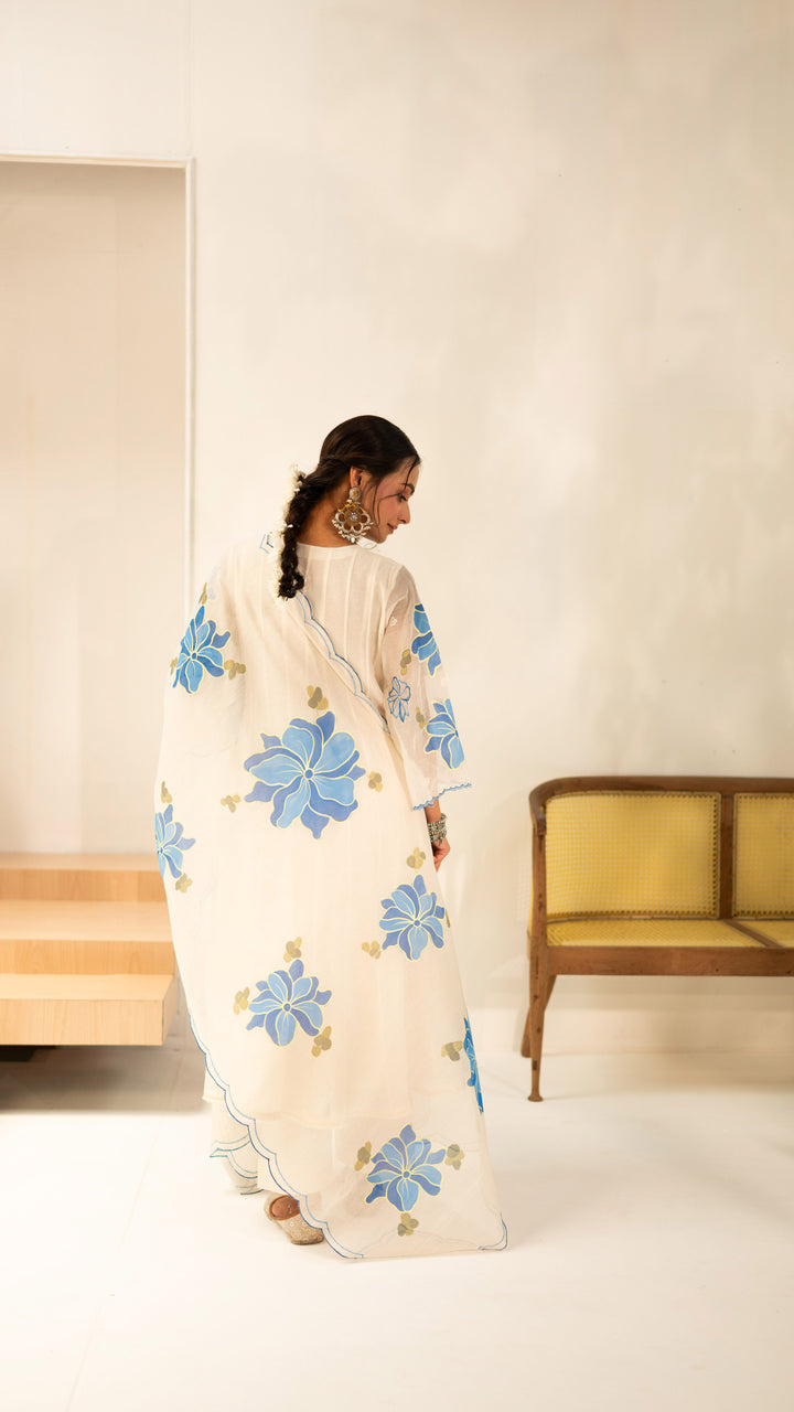 Zoya Anarkali Set (Off-White)