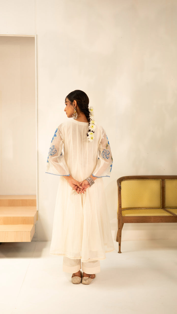 Zoya Anarkali Set (Off-White)