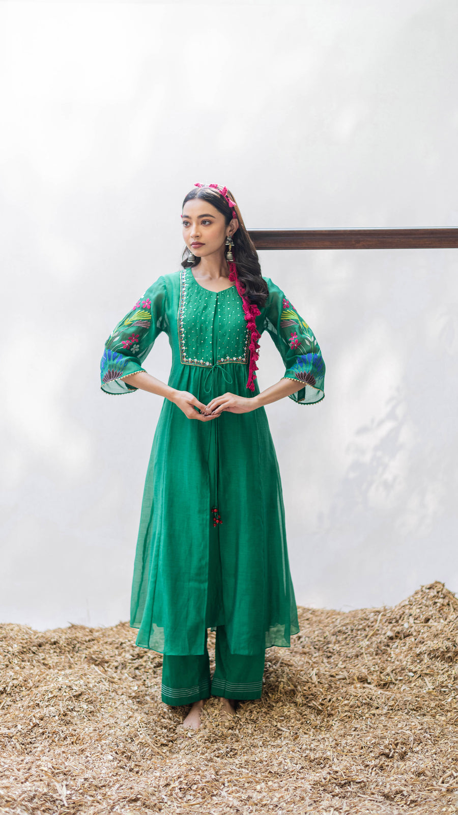 Zuri Mul Chanderi Tunic Set