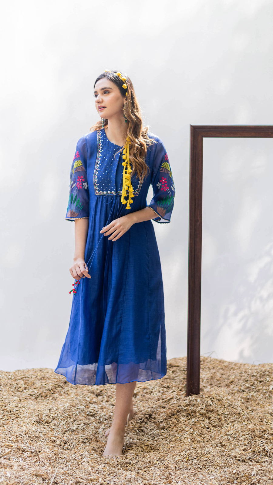 Zuri Mul Chanderi Tunic Set