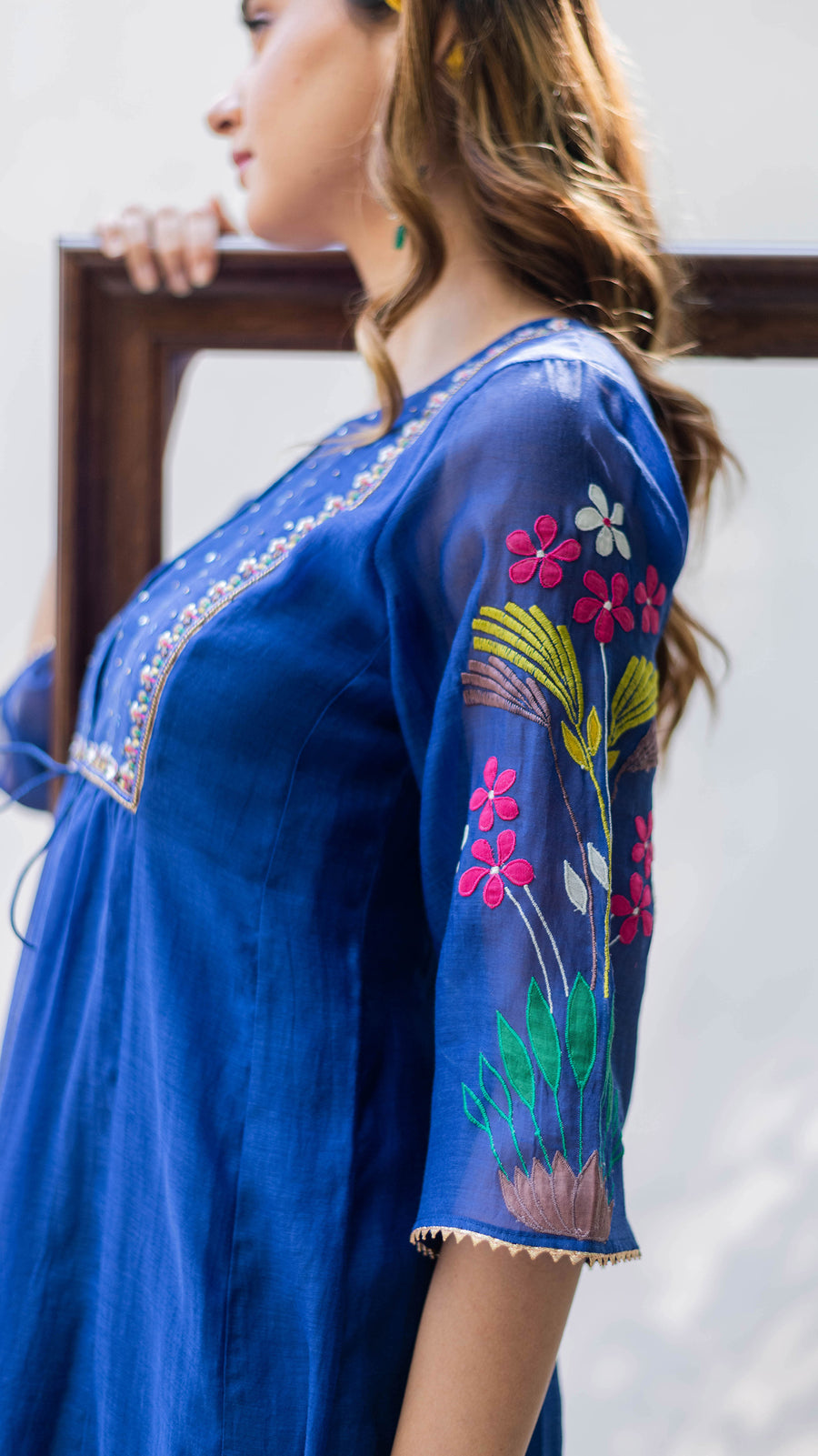 Zuri Mul Chanderi Tunic Set