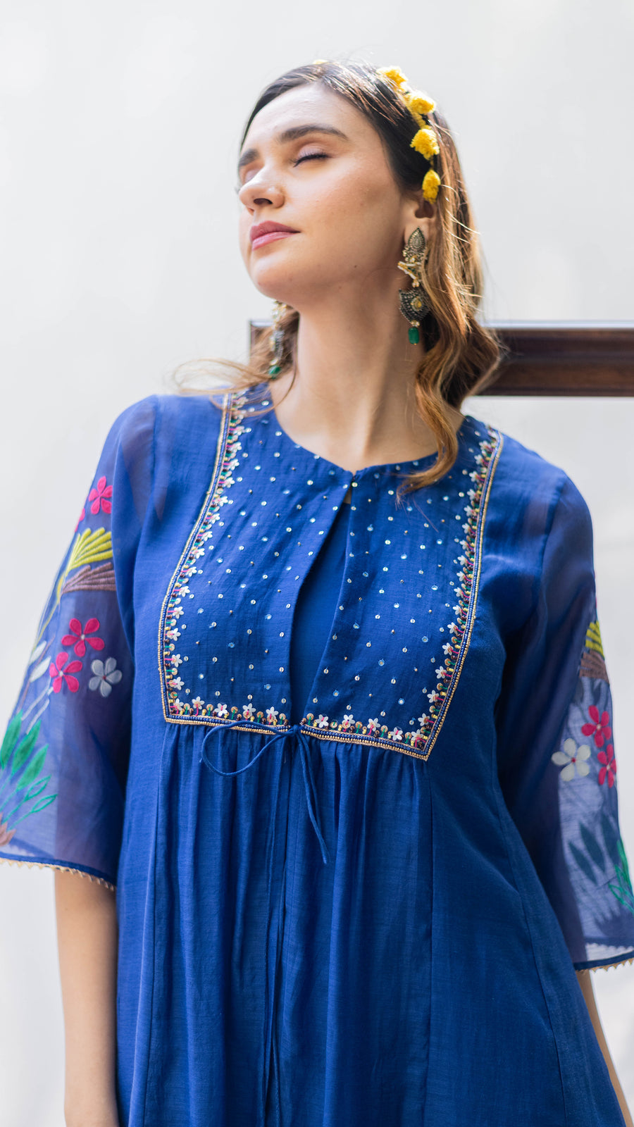 Zuri Mul Chanderi Tunic Set