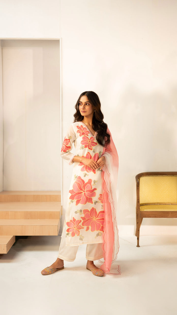 Zoya Kurta Set (Off-White)