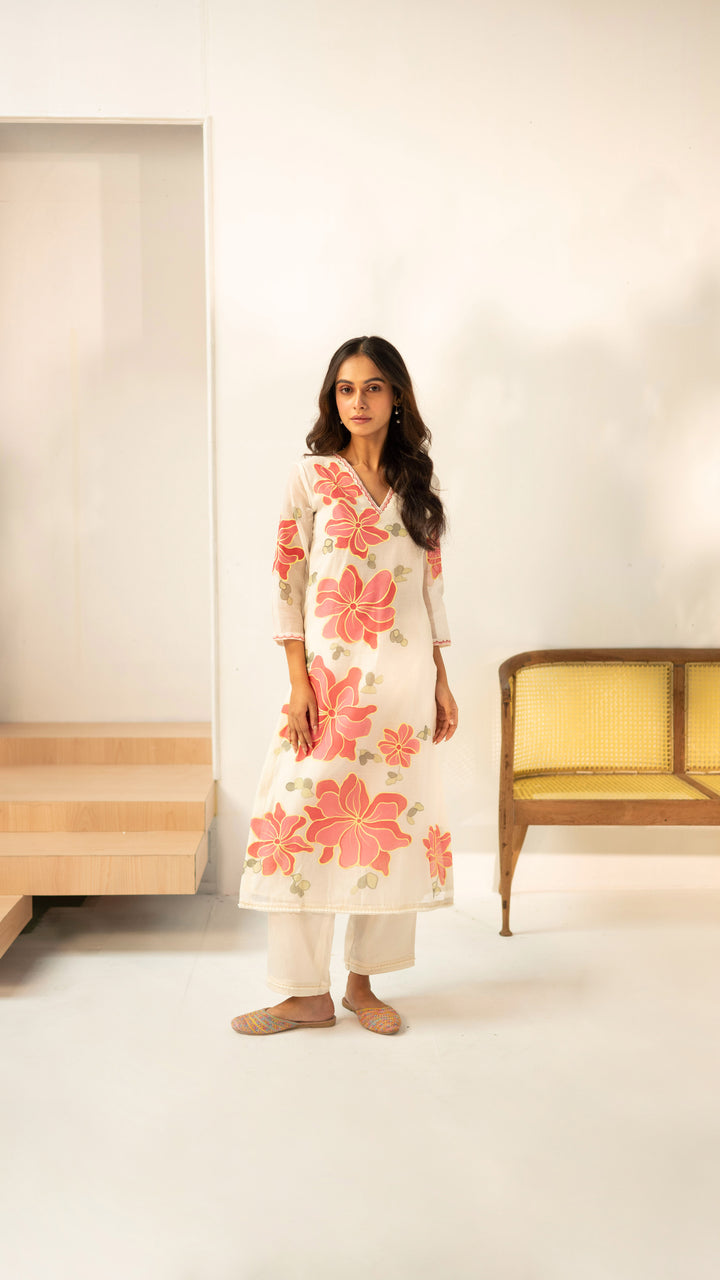 Zoya Kurta Set (Off-White)