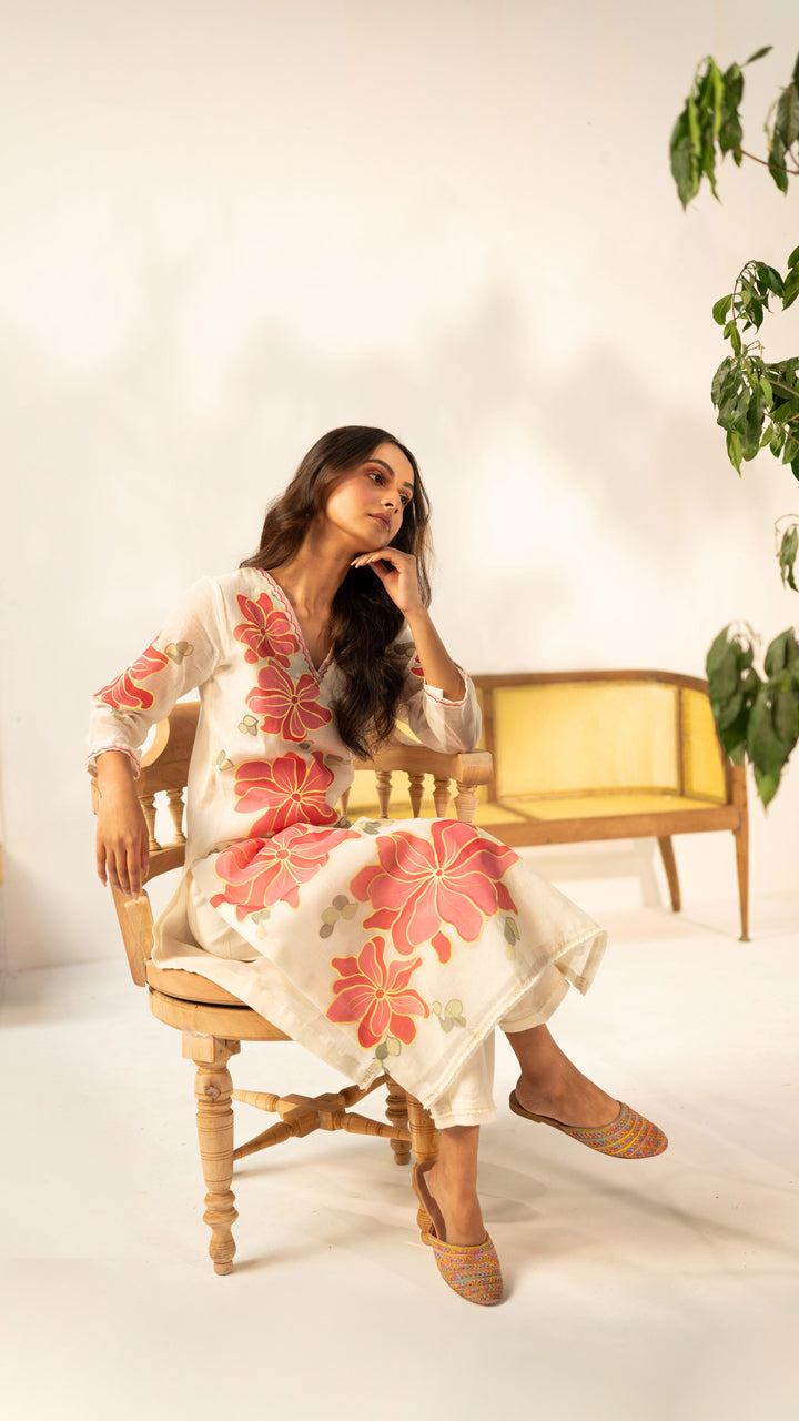 Zoya Kurta Set (Off-White)