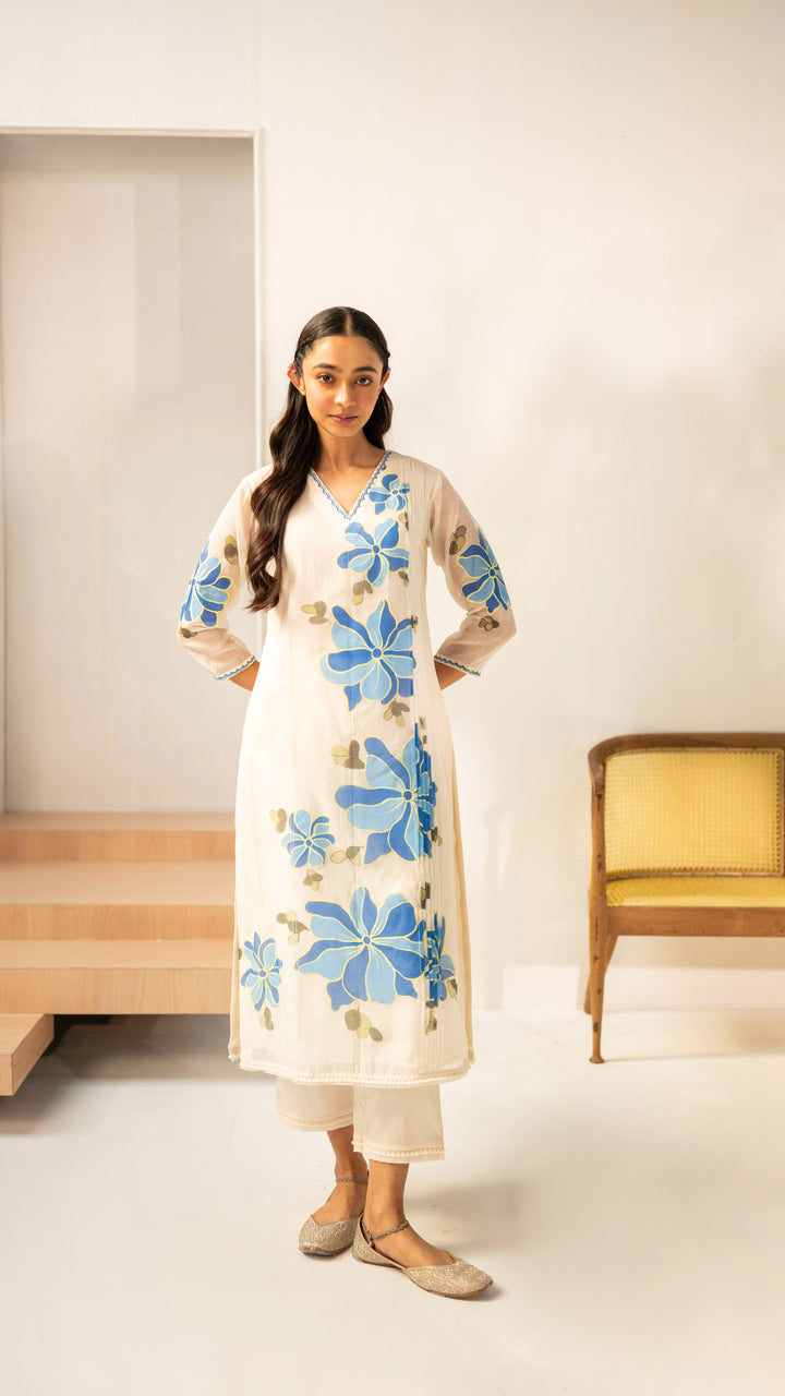 Zoya Kurta Set (Off-White)
