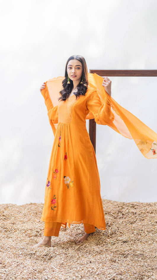 Zooni Tunic Set (Narangi)