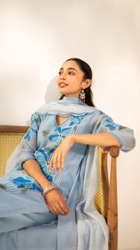 Zoya Mul Chanderi Kurta Set