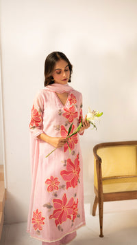 Zoya Mul Chanderi Kurta Set