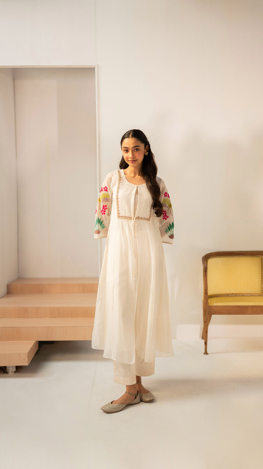 Zuri Mul Chanderi Tunic Set