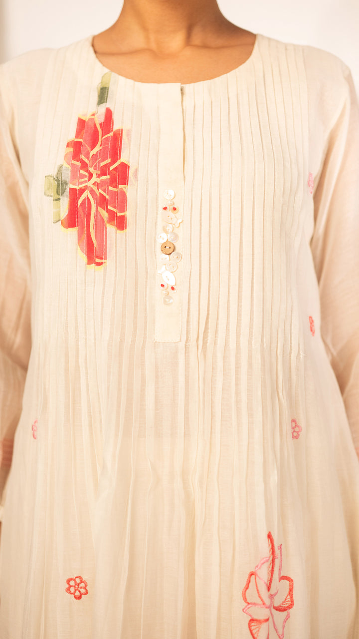 Zoya Tunic Set (Off-White)