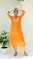 Seher Asymmetrical Kurta Set (Burnt Orange)