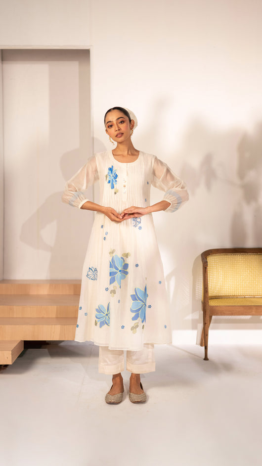 Zoya Tunic Set (Off-White)