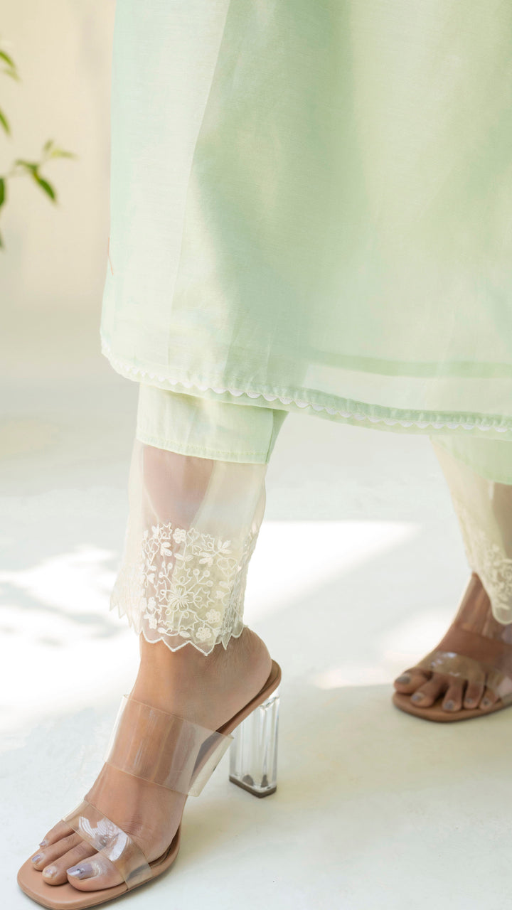 Fiza Kurta Set (Pastel Green)