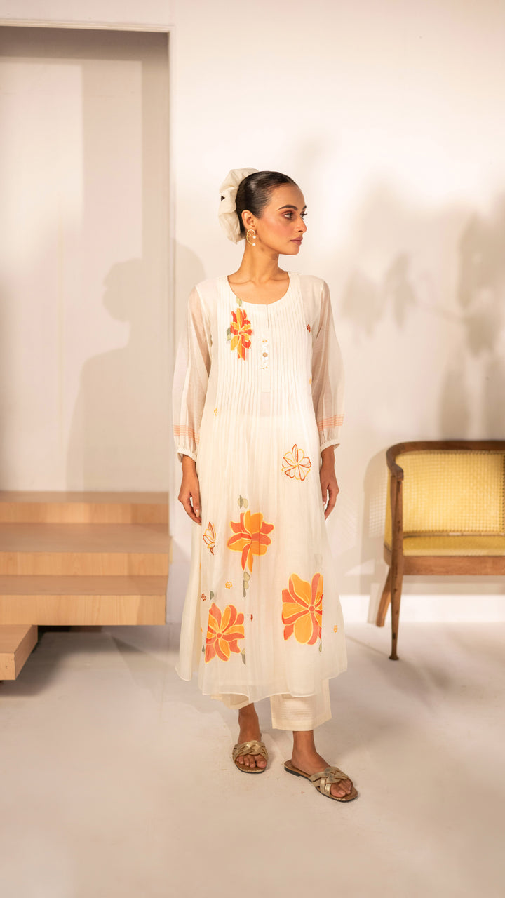 Zoya Tunic Set (Off-White)