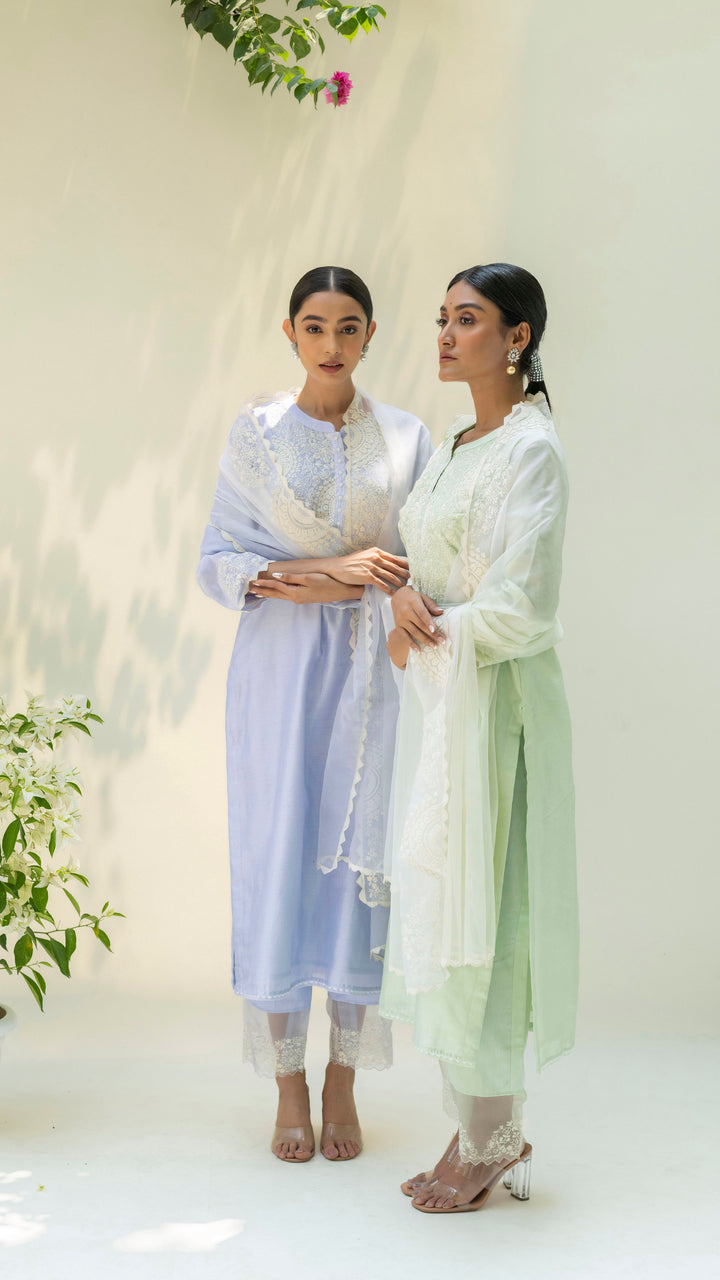 Fiza Kurta Set (Pastel Green)