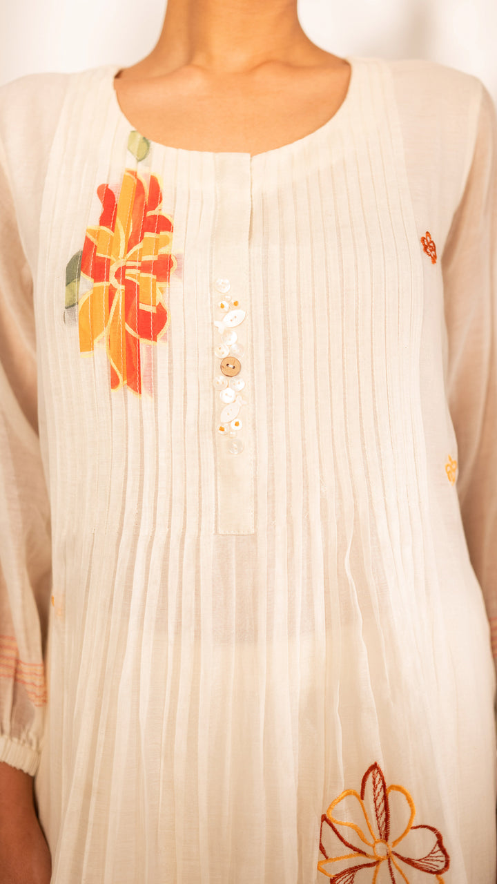 Zoya Tunic Set (Off-White)