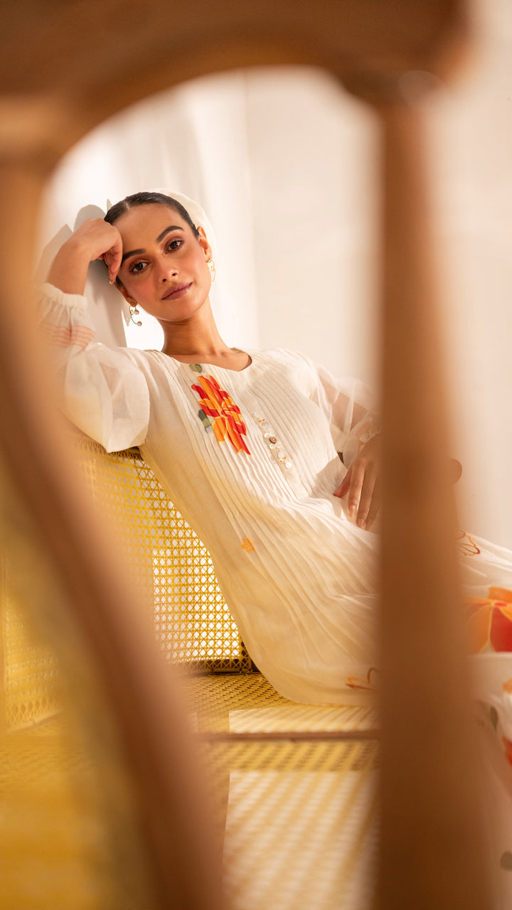 Zoya Tunic Set (Off-White)
