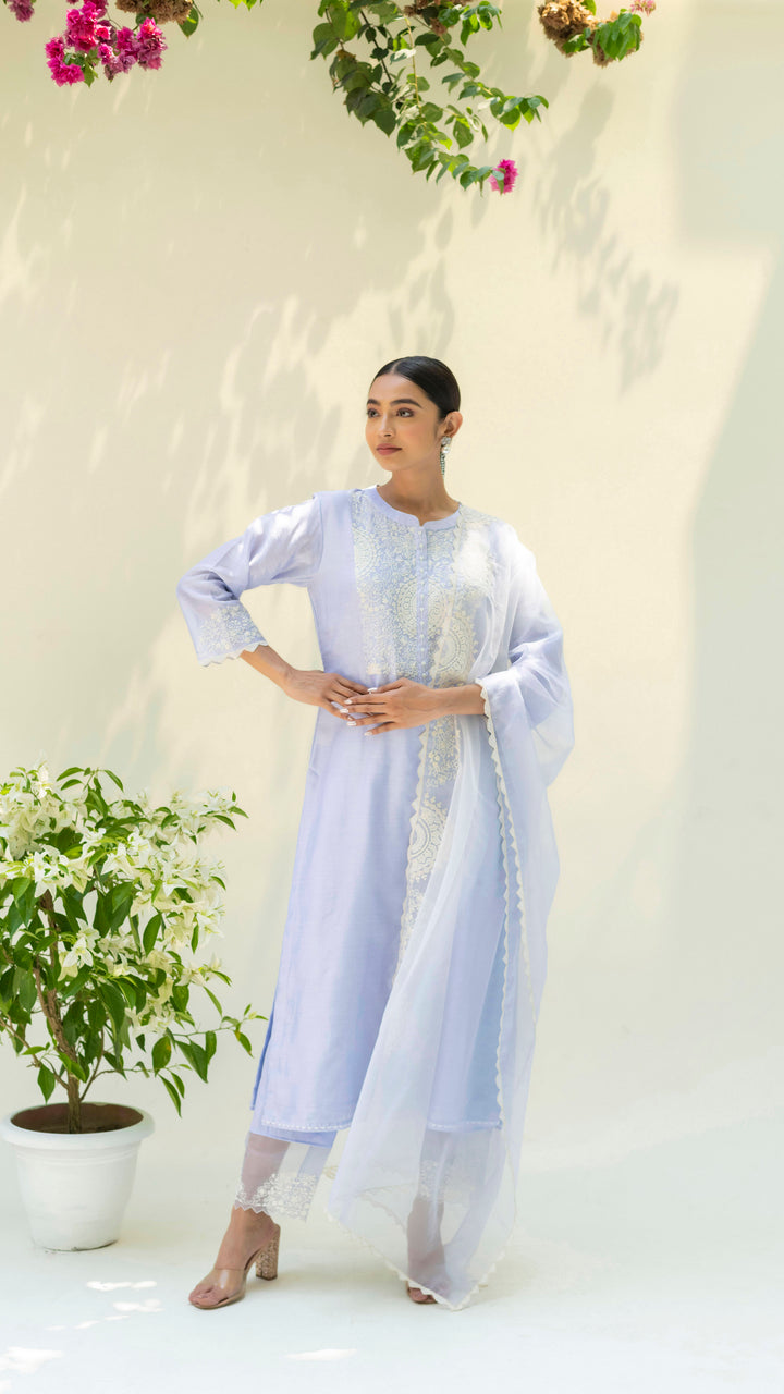 Fiza Kurta Set (Lavender)