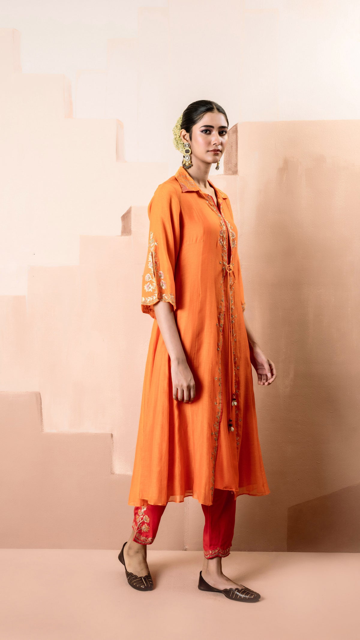 Tara Jacket Set (Orange)