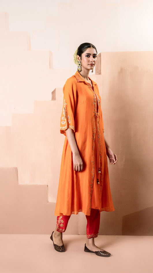 Tara Jacket Set (Orange)