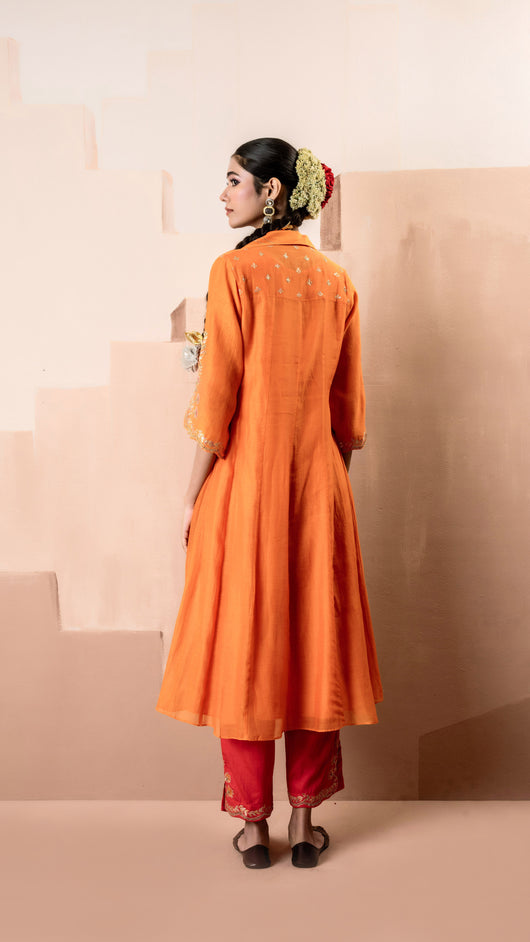 Tara Jacket Set (Orange)