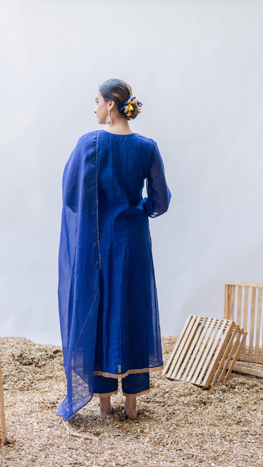 Yara A-line Kurta Set (Morpankhi)