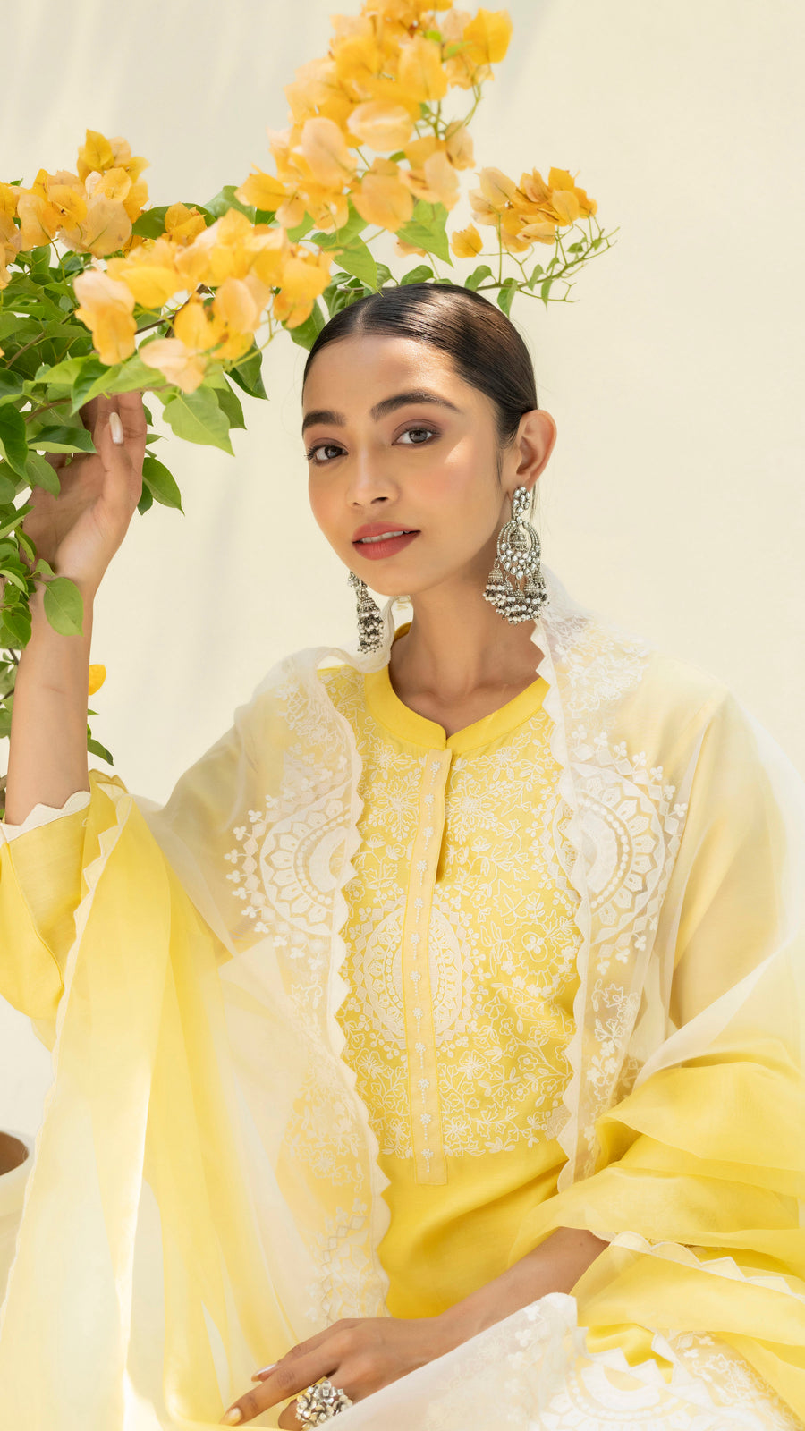 Fiza Kurta Set (Pastel Yellow)