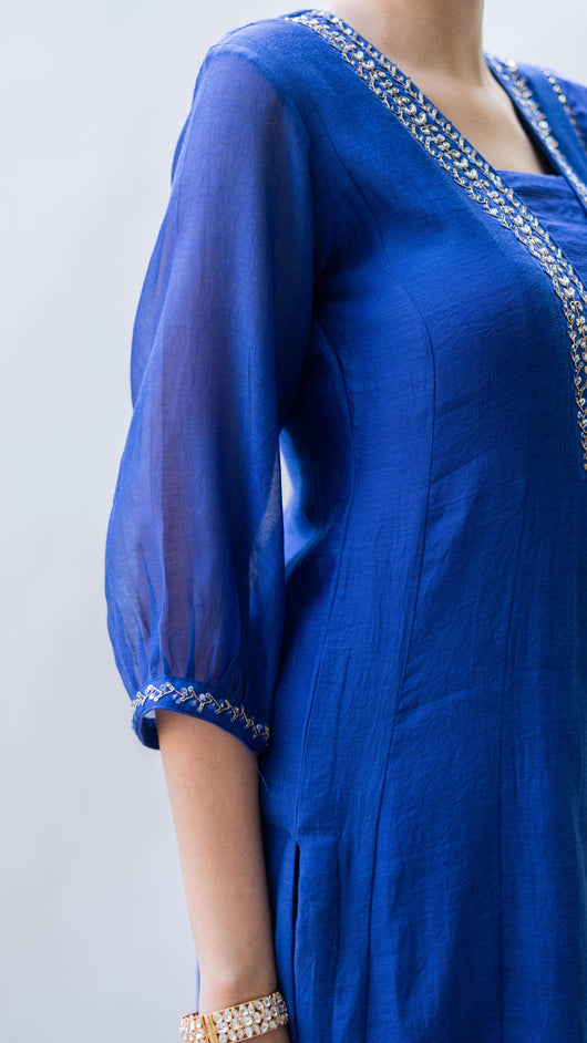 Yara A-line Kurta Set (Morpankhi)