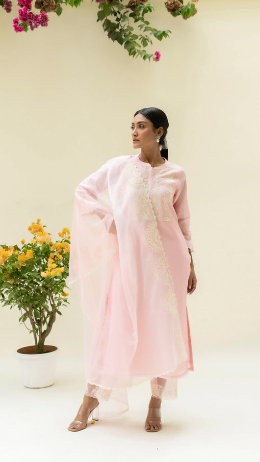 Fiza Kurta Set (Pastel Pink)