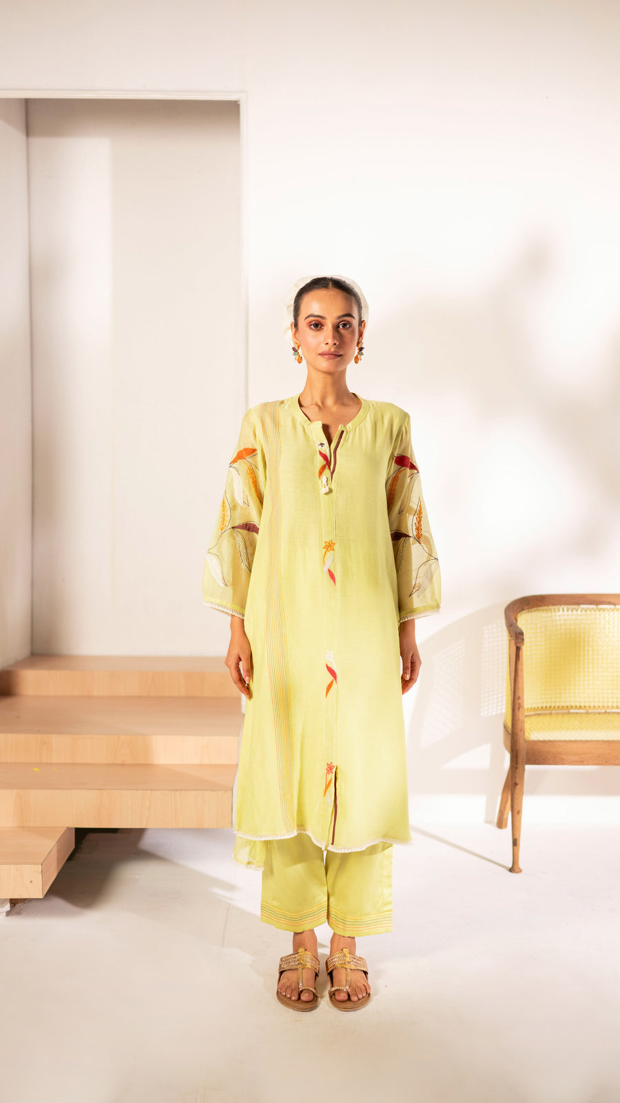 Ziva Mul Chanderi Co-ord Set