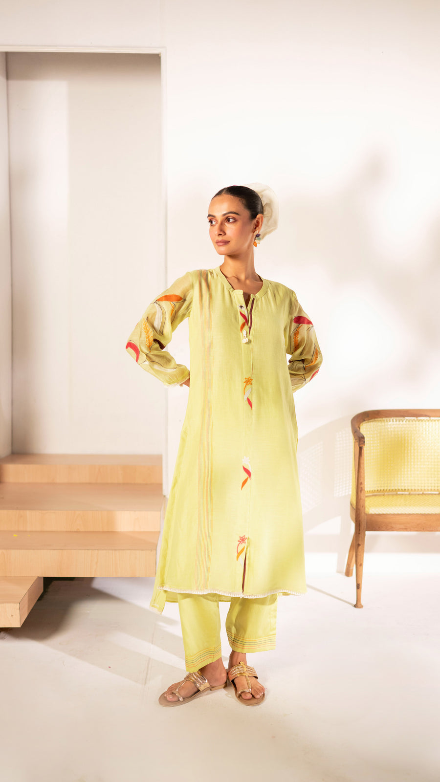 Ziva Mul Chanderi Co-ord Set