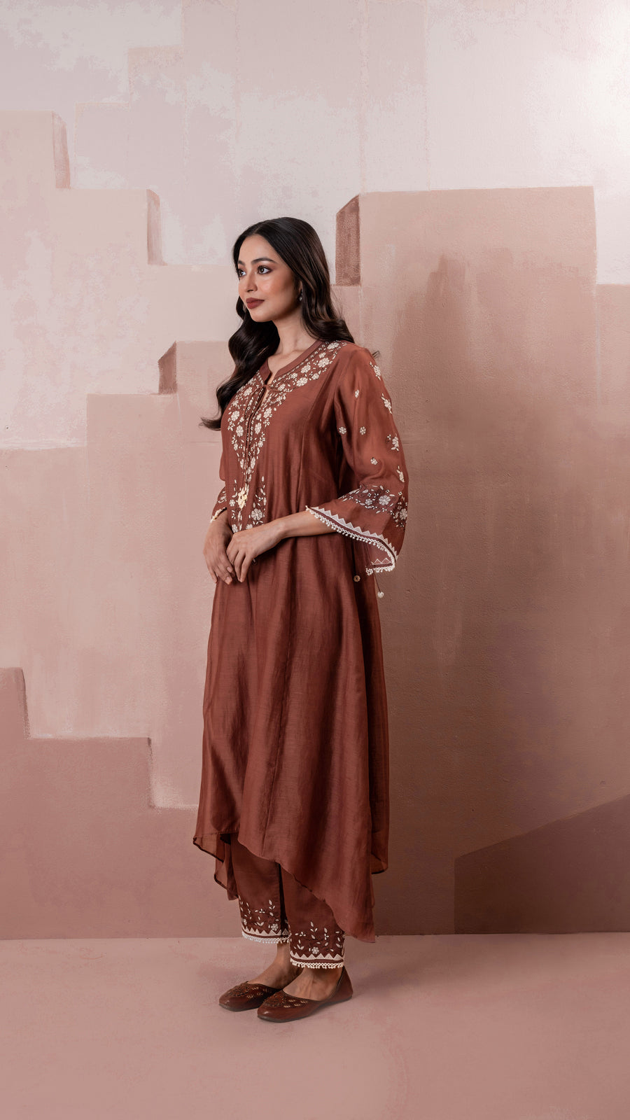 Alaya Mul Chanderi A-line Kurta Set