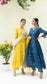 Soch Side-gather Anarkali Set (Navy)