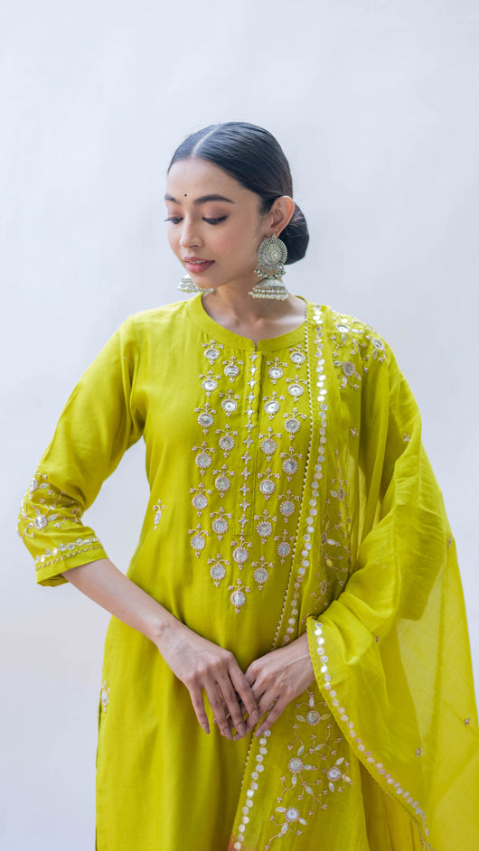 Gulmina Kurta Set (Angoori)