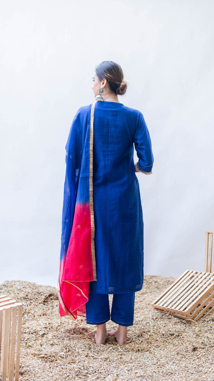 Bhini Kurta Set (Morpankhi)