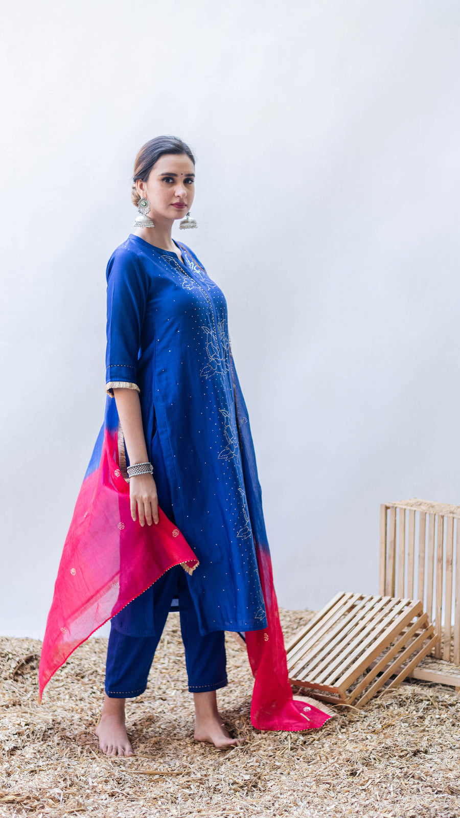 Bhini Kurta Set (Morpankhi)