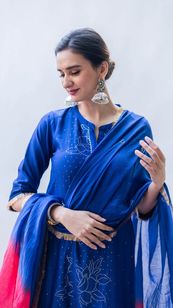Bhini Kurta Set (Morpankhi)