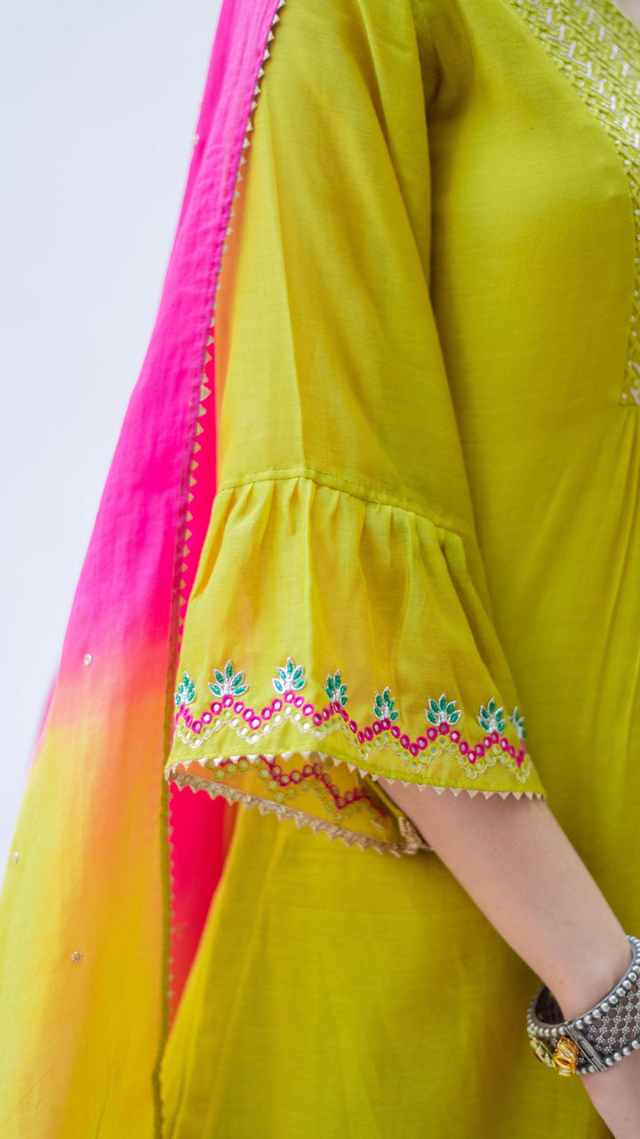 Aqsa Aline Kurta Set (Angoori)